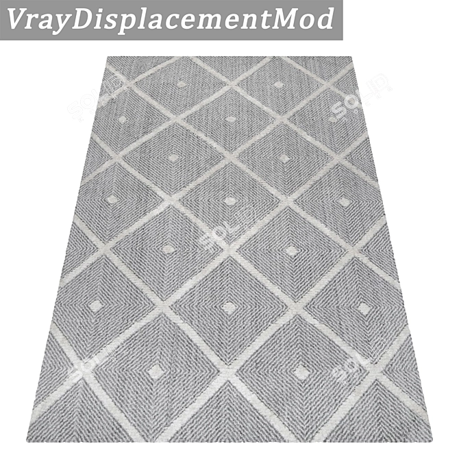 Versatile 3-Piece Carpet Set 3D model image 3