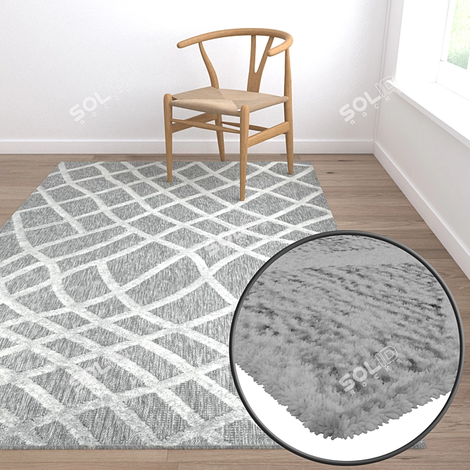 Luxury Carpet Set 1278 - High-Quality Textures 3D model image 5