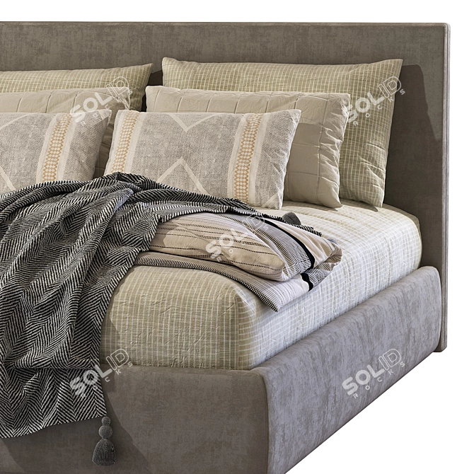 Modern Bed Space in MD House 3D model image 3