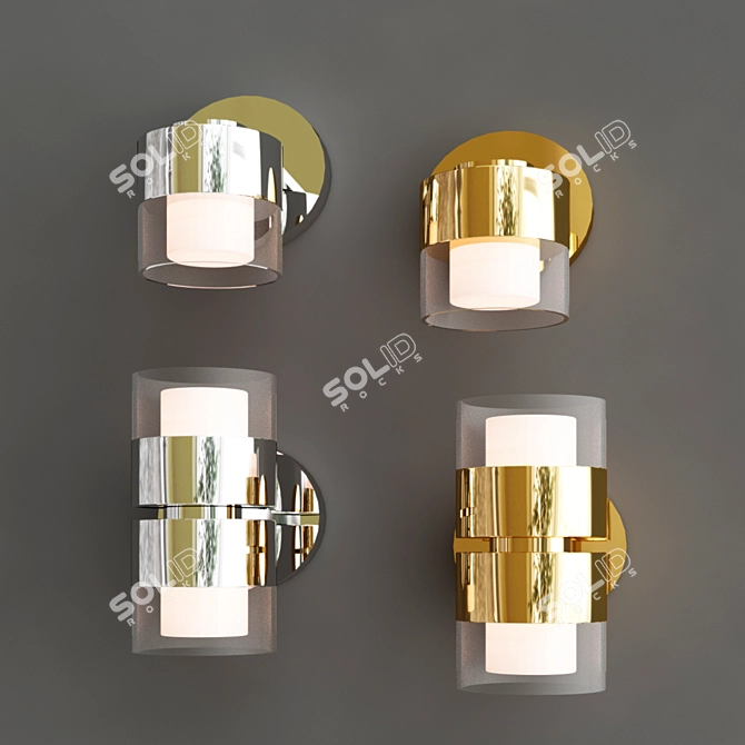 Comfy Metallic Wall Lamp 3D model image 1