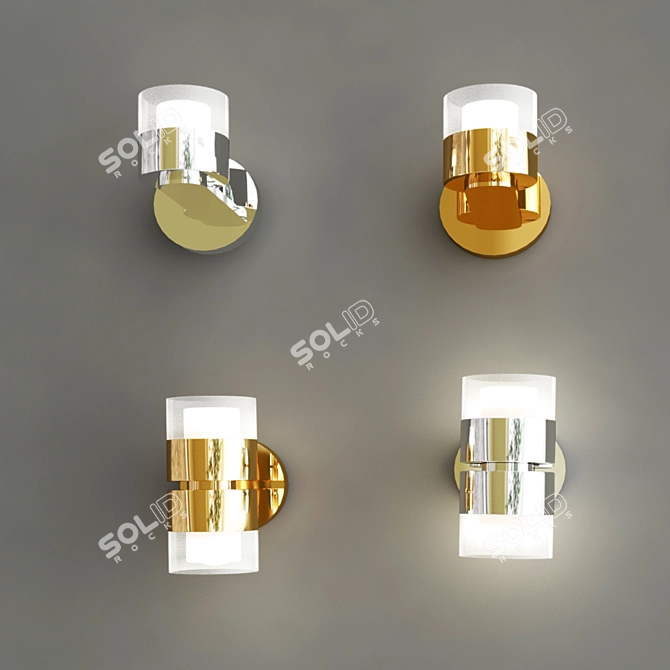 Comfy Metallic Wall Lamp 3D model image 3