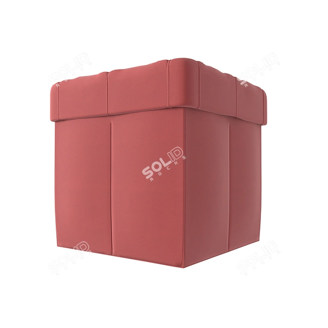 Chester Ottoman: Compact and Stylish 40cm Cube 3D model image 2