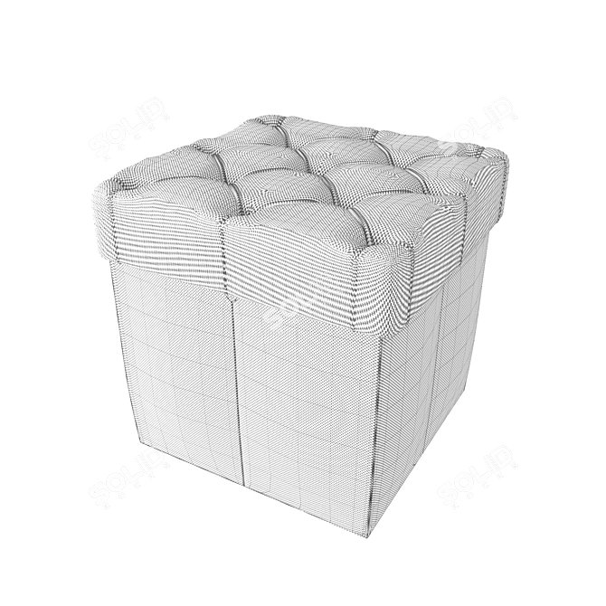 Chester Ottoman: Compact and Stylish 40cm Cube 3D model image 4