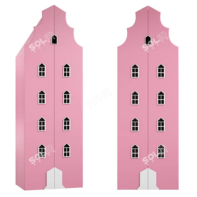 SUFIX Childrens  Wardrobe-House Zamburg 3D model image 1