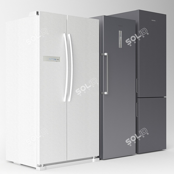 Samsung Refrigerator Collection 3D model image 2