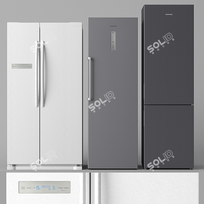 Samsung Refrigerator Collection 3D model image 5