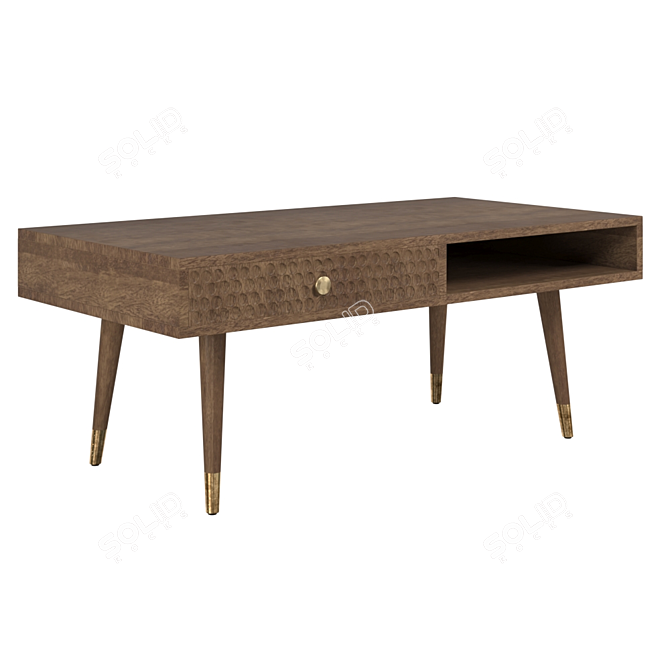 Modern Minimalist Quinn Coffee Table 3D model image 2