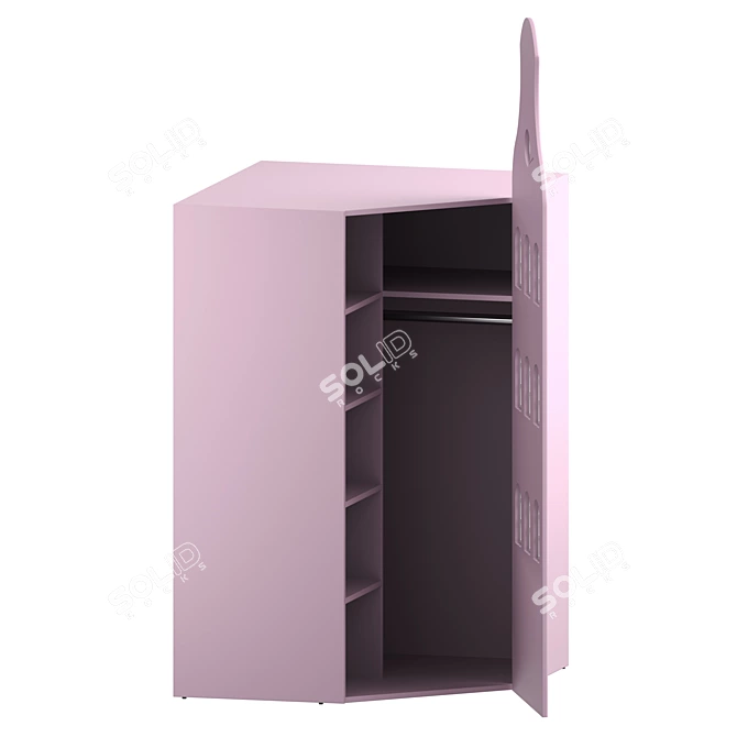 Playful Corner Wardrobe for Kids 3D model image 2