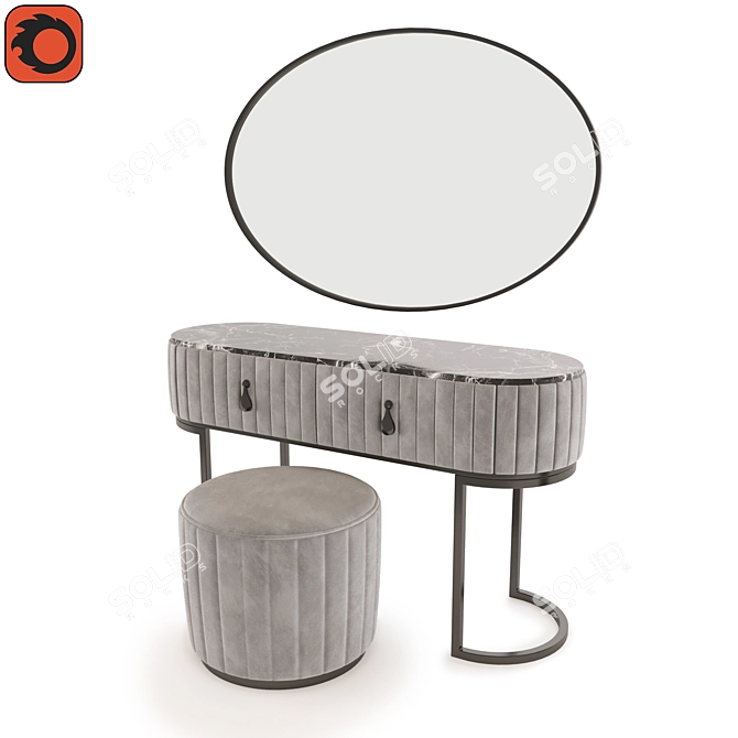 AP Dressing Table Set - Elegant and Functional 3D model image 2