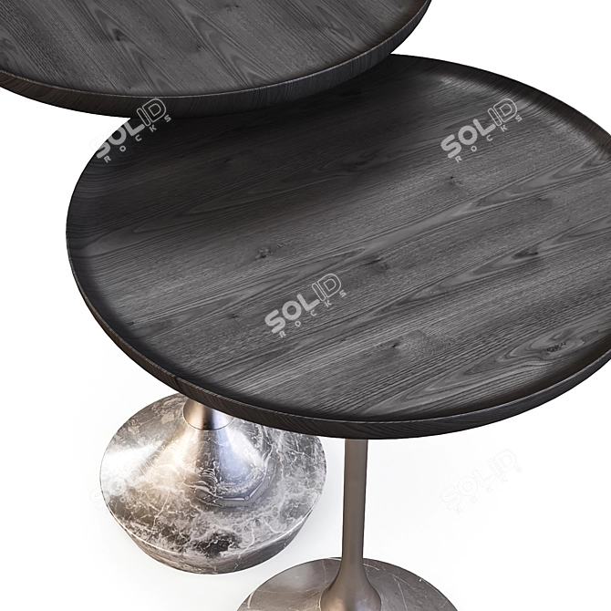 Eichholtz Puglia: Retro Chic Side Tables 3D model image 2