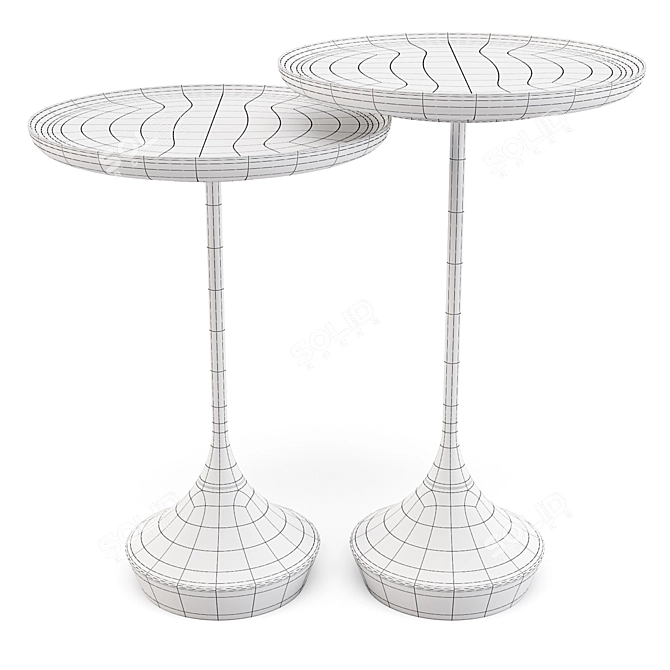 Eichholtz Puglia: Retro Chic Side Tables 3D model image 3
