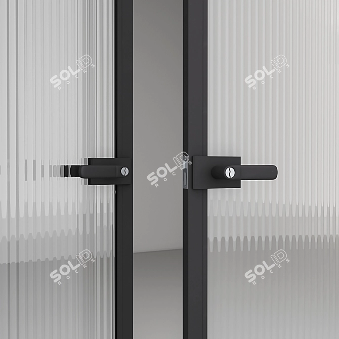 Modern Aluminum Door 3 - High-quality Render & Multiple Archive Options 3D model image 2