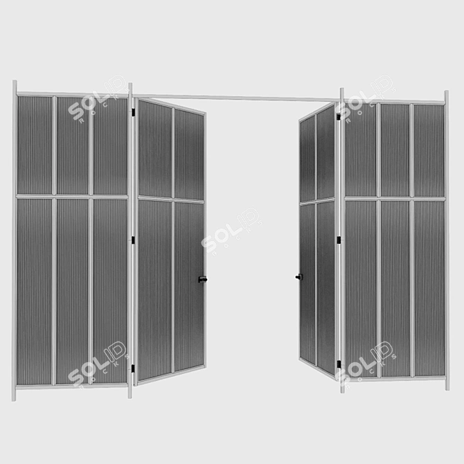 Modern Aluminum Door 3 - High-quality Render & Multiple Archive Options 3D model image 4