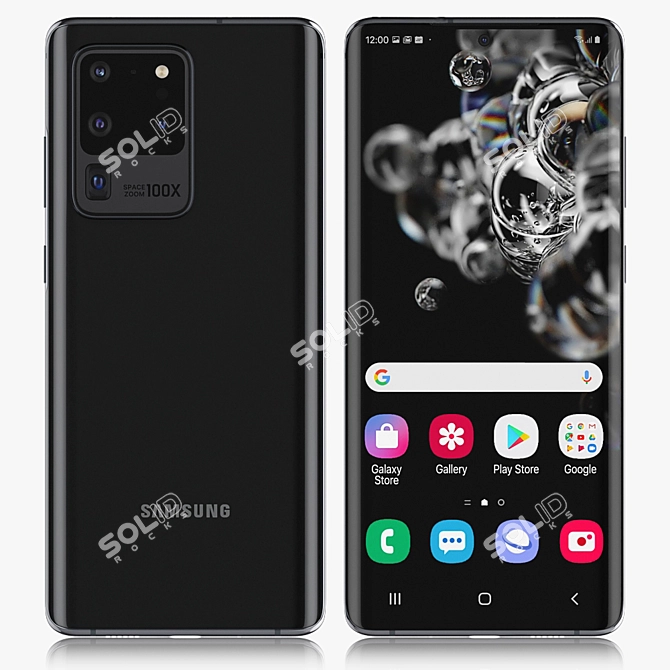 Samsung Galaxy 20 Ultra: Stunning Cosmic Black 3D model image 1