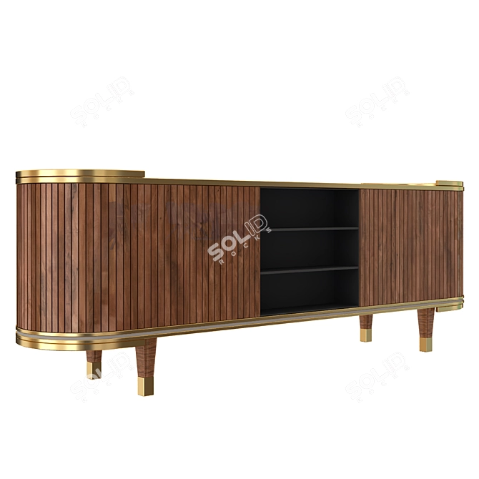 [LIMITED EDITION] 3dsMax & VRay Wooden Console 3D model image 3