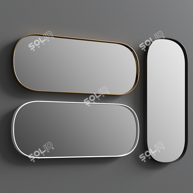 Sleek Esperanto Mirror by Rexa Design 3D model image 1