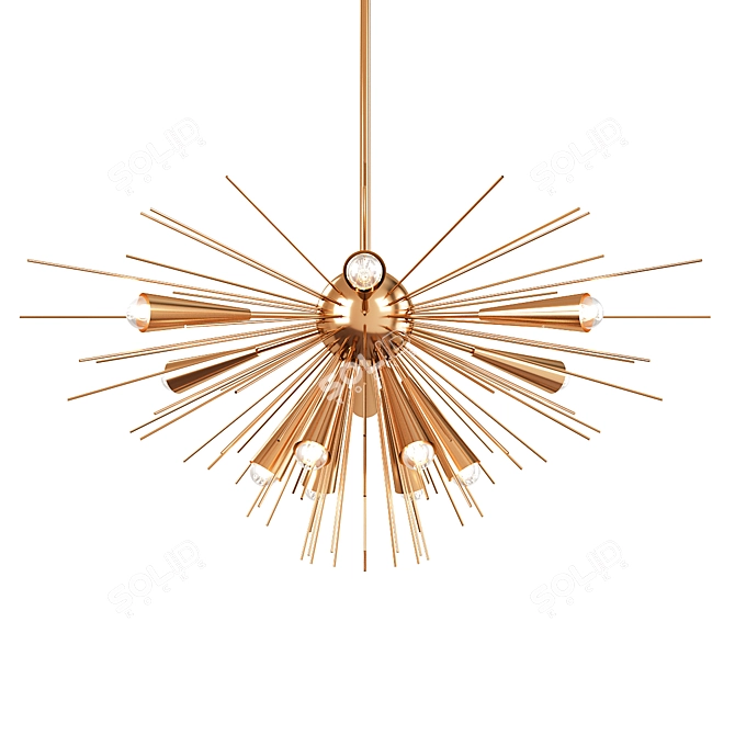 Modern Sputnik Chandelier: Illuminate Your Space 3D model image 1