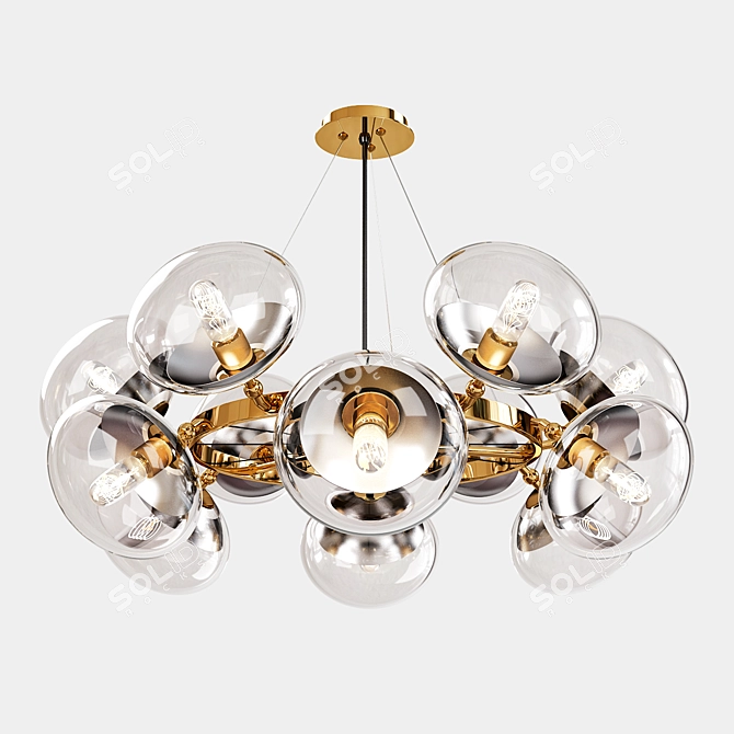 Grazi Glass Pendant Chandelier 3D model image 1