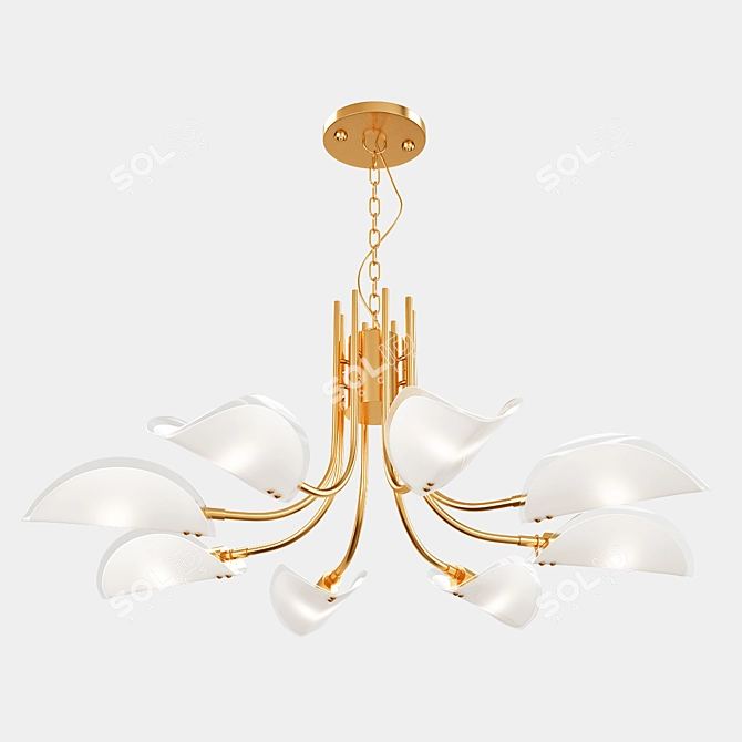 Bellvik Swivel Shades Chandelier 3D model image 1