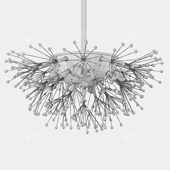 Industrial Elegance: Dickinson Chandelier 3D model image 2