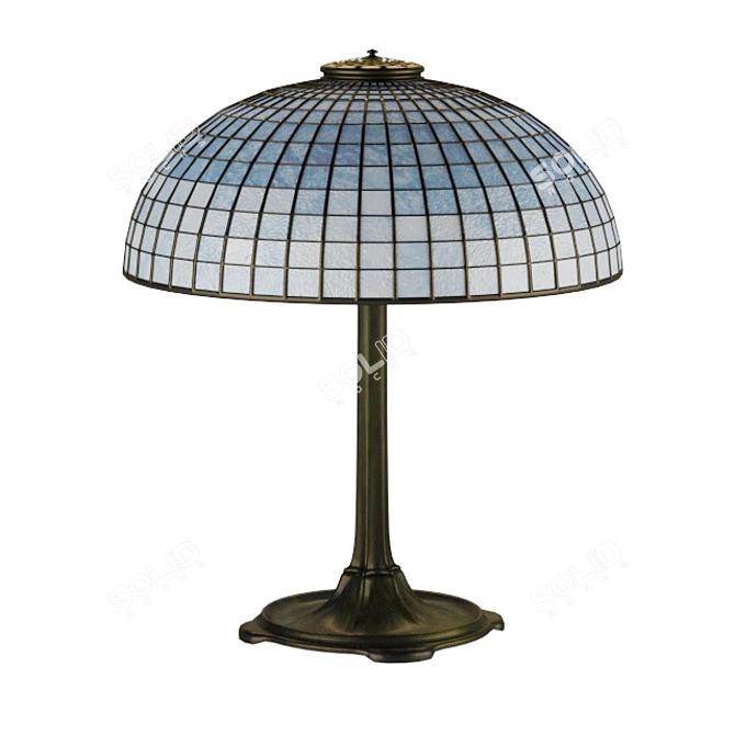 Elegant Tiffani Table Lamp 3D model image 1
