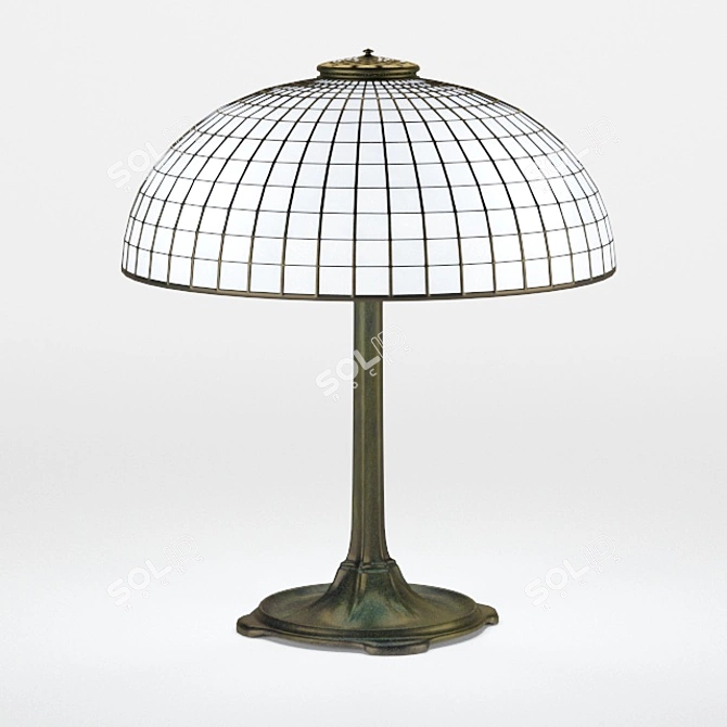 Elegant Tiffani Table Lamp 3D model image 2