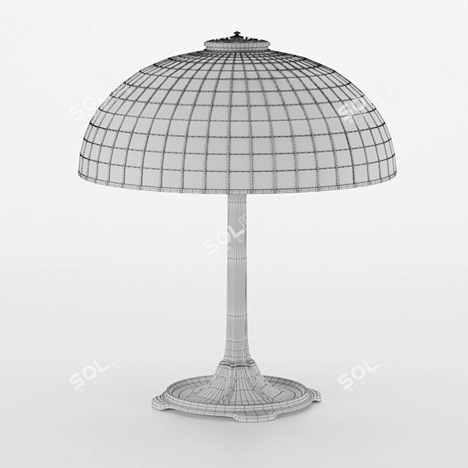 Elegant Tiffani Table Lamp 3D model image 3