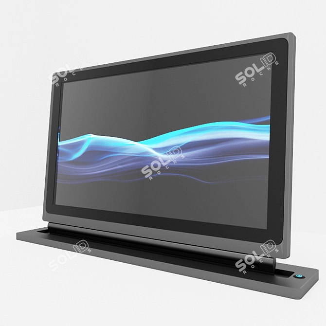 Sleek 15.6" Embedded Monitor 3D model image 1