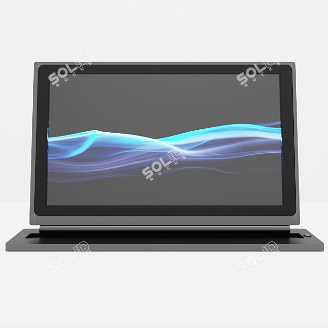 Sleek 15.6" Embedded Monitor 3D model image 2