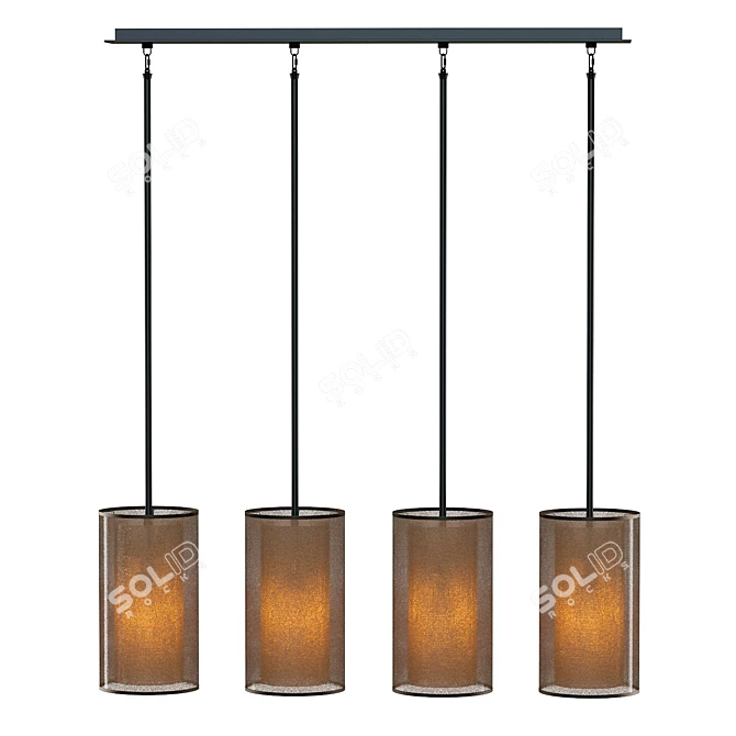 Modern Eclipse Chandelier: Elegant Illumination 3D model image 4