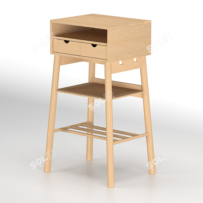 Elevate your workspace with the Ikea KNOTTEN Standing Desk 3D model image 3