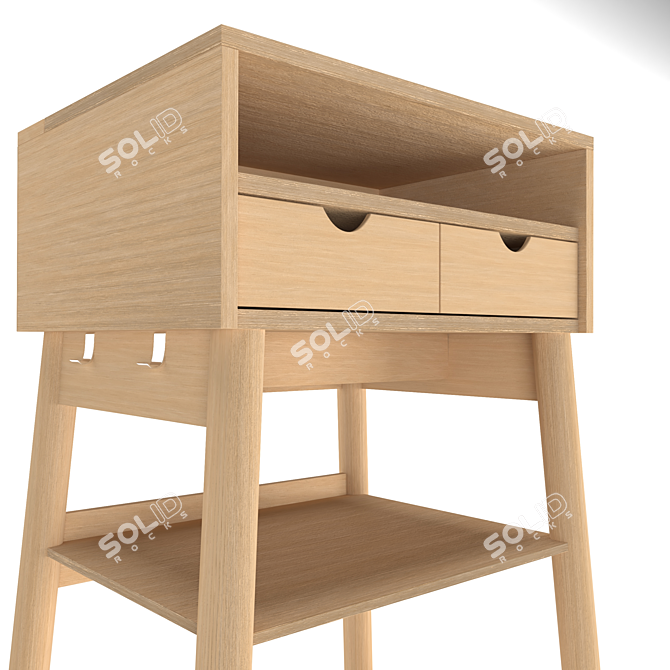 Elevate your workspace with the Ikea KNOTTEN Standing Desk 3D model image 4