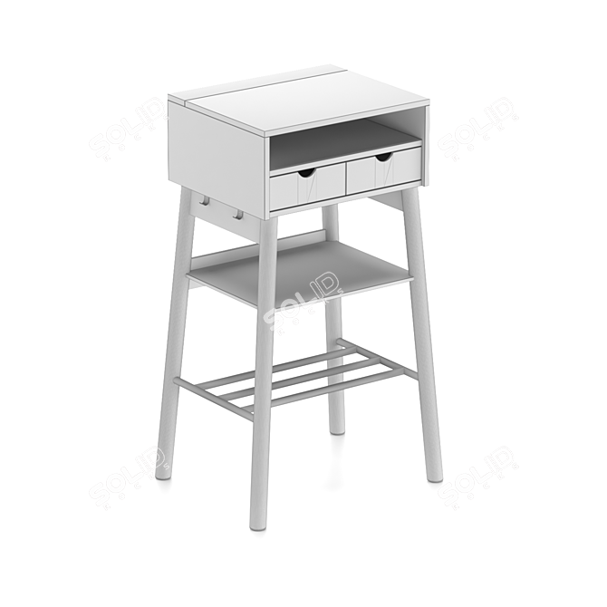 Elevate your workspace with the Ikea KNOTTEN Standing Desk 3D model image 5