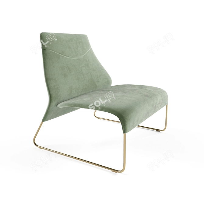 Sleek Modern Chair 3D model image 3