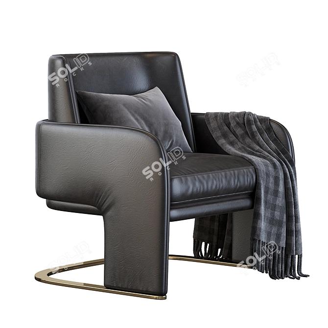 Odisseia Cantilever Armchair: Elegantly Designed by Dooq 3D model image 3