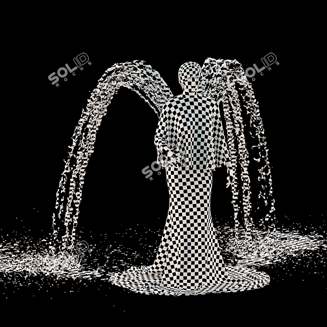 Magical Angel Fountain - Stunning Water Feature 3D model image 4