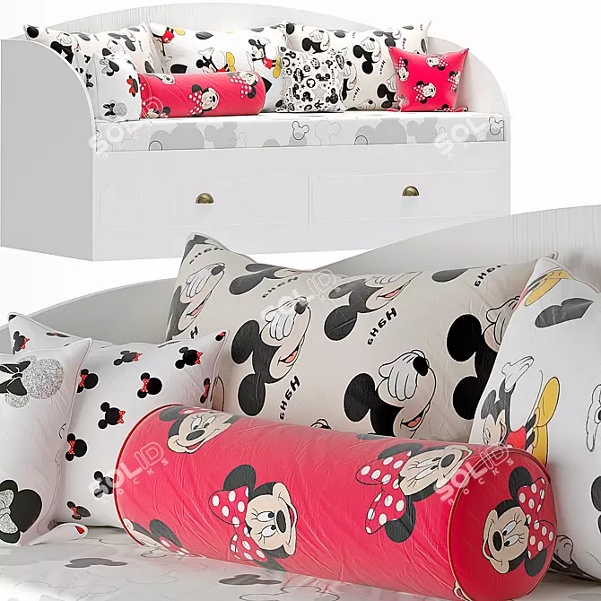 Vilagio Mickey Mouse Kids Bed 3D model image 1