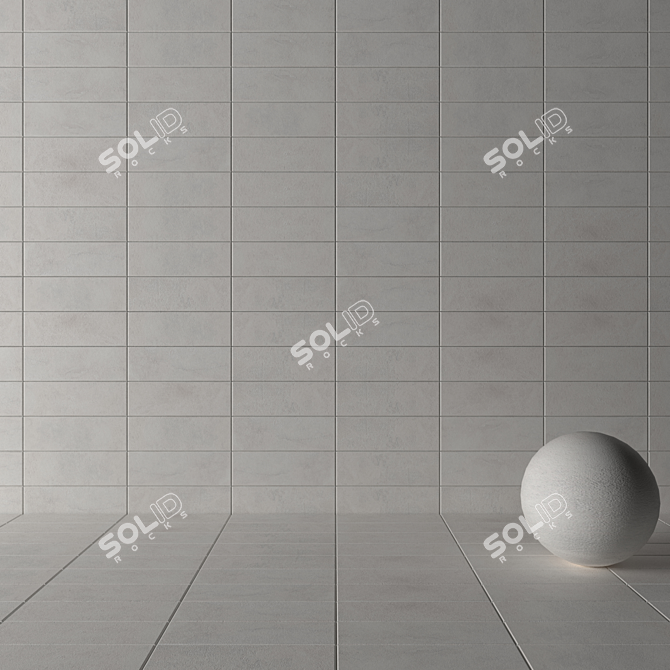 Suite Bianco Concrete Wall Tiles 3D model image 3