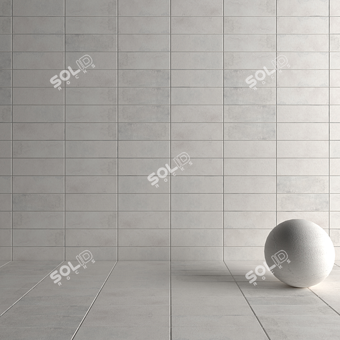 Suite Bianco Concrete Wall Tiles 3D model image 4