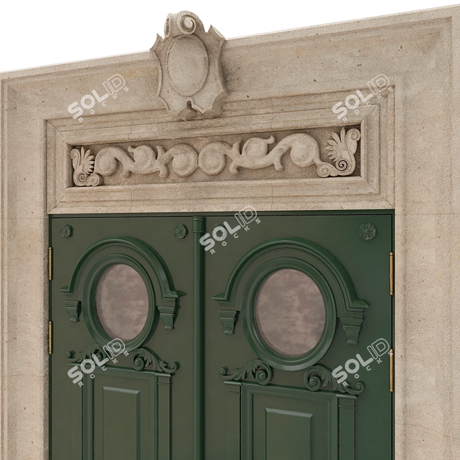 Classic 3D Max Door - 1600mm x 3500mm 3D model image 4