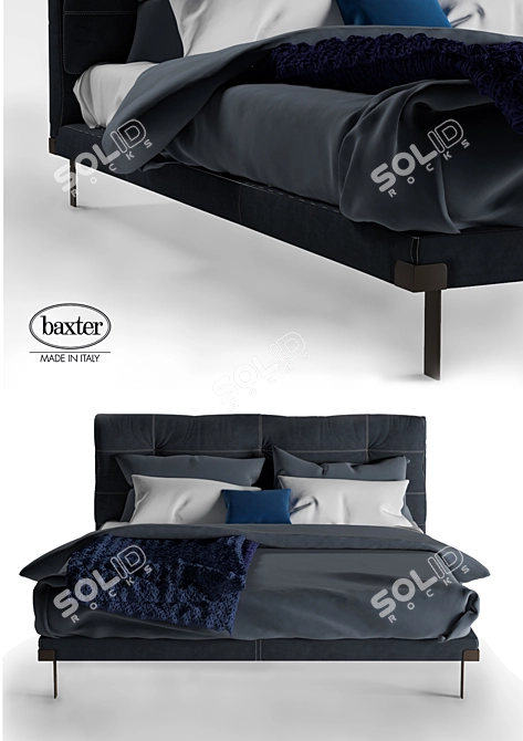 Luxurious Victor Bed - Ultimate Comfort! 3D model image 1