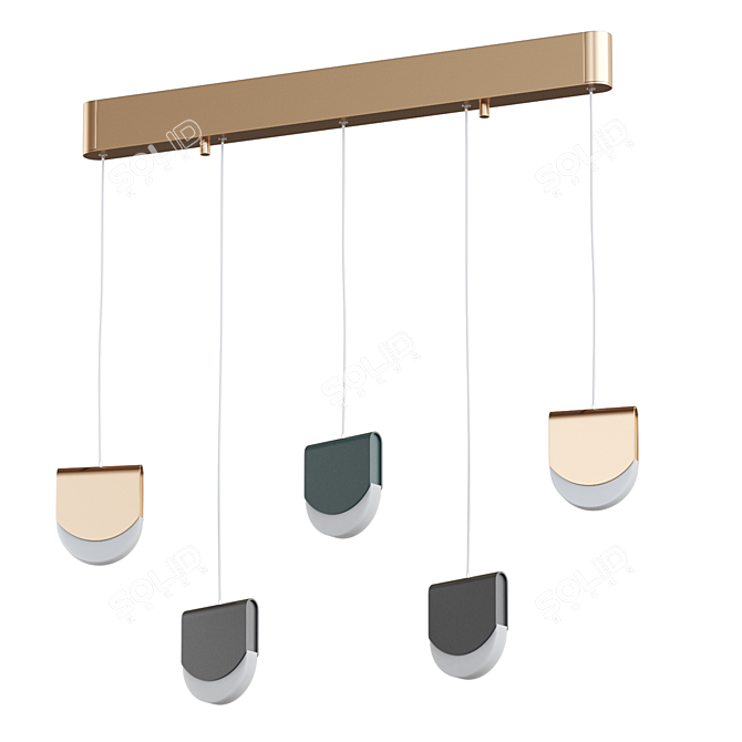 Colorful LED Pendant Lamp 3D model image 1