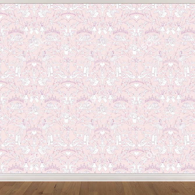 Seamless Wallpaper Set: 3 Shades 3D model image 2