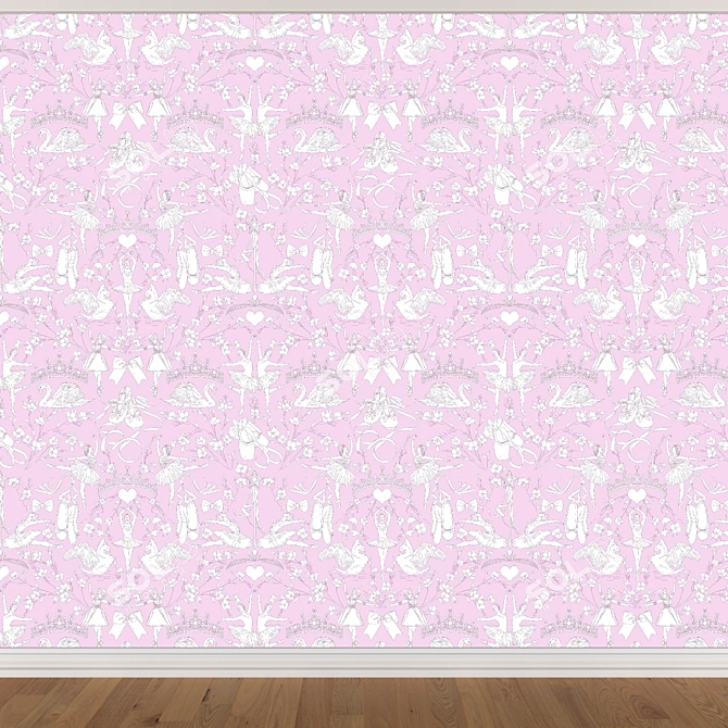 Seamless Wallpaper Set: 3 Shades 3D model image 3