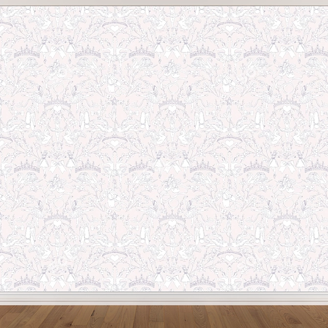 Seamless Wallpaper Set: 3 Shades 3D model image 4