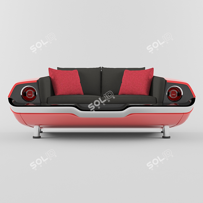 Sleek Camaro Sofa: Stylish and Versatile 3D model image 1