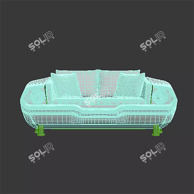 Sleek Camaro Sofa: Stylish and Versatile 3D model image 3