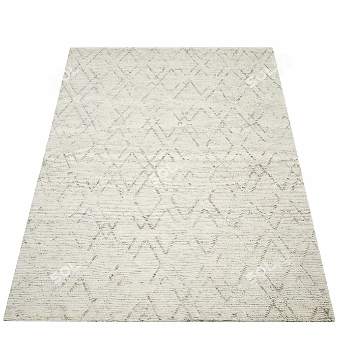 Andera Hand-Knotted Wool Rug 3D model image 3