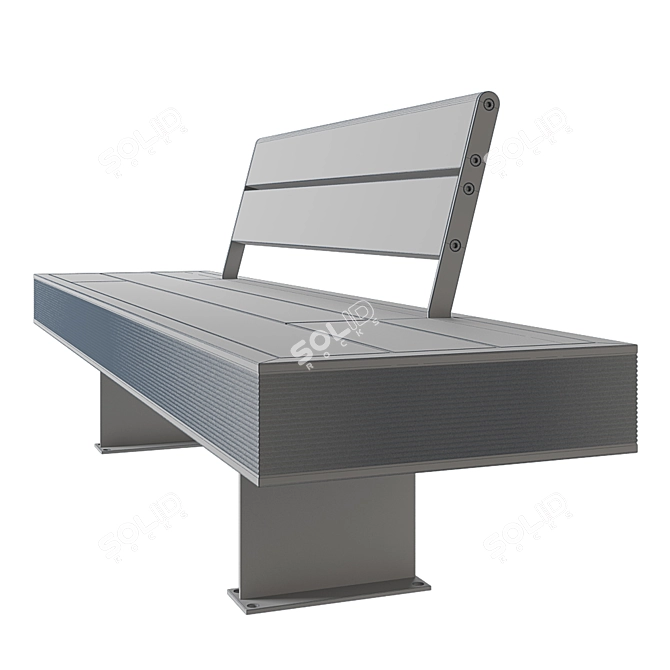 Stylish Harris Bench - Italian Design 3D model image 4