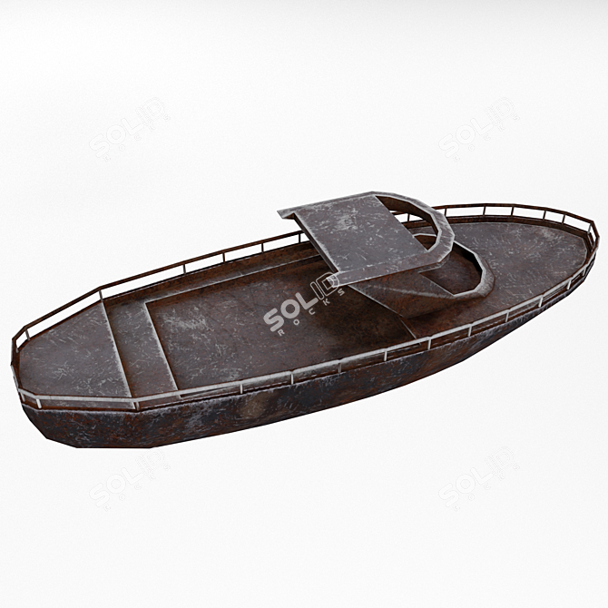 Title: Rusty Ship Model Kit 3D model image 1